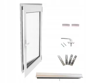 Okno PVC Lorac 40x60 cm, výklopné a otočné, pravé, biele